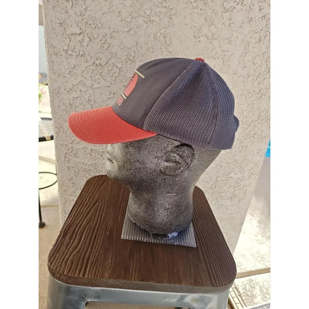 The‎ North Face Snapback Trucker Hat Men's Gray orange Breathable Mesh Back Cap